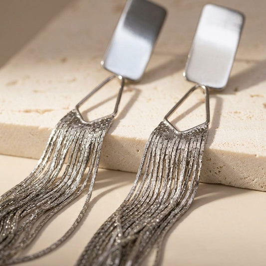 Silver Flow Earrings