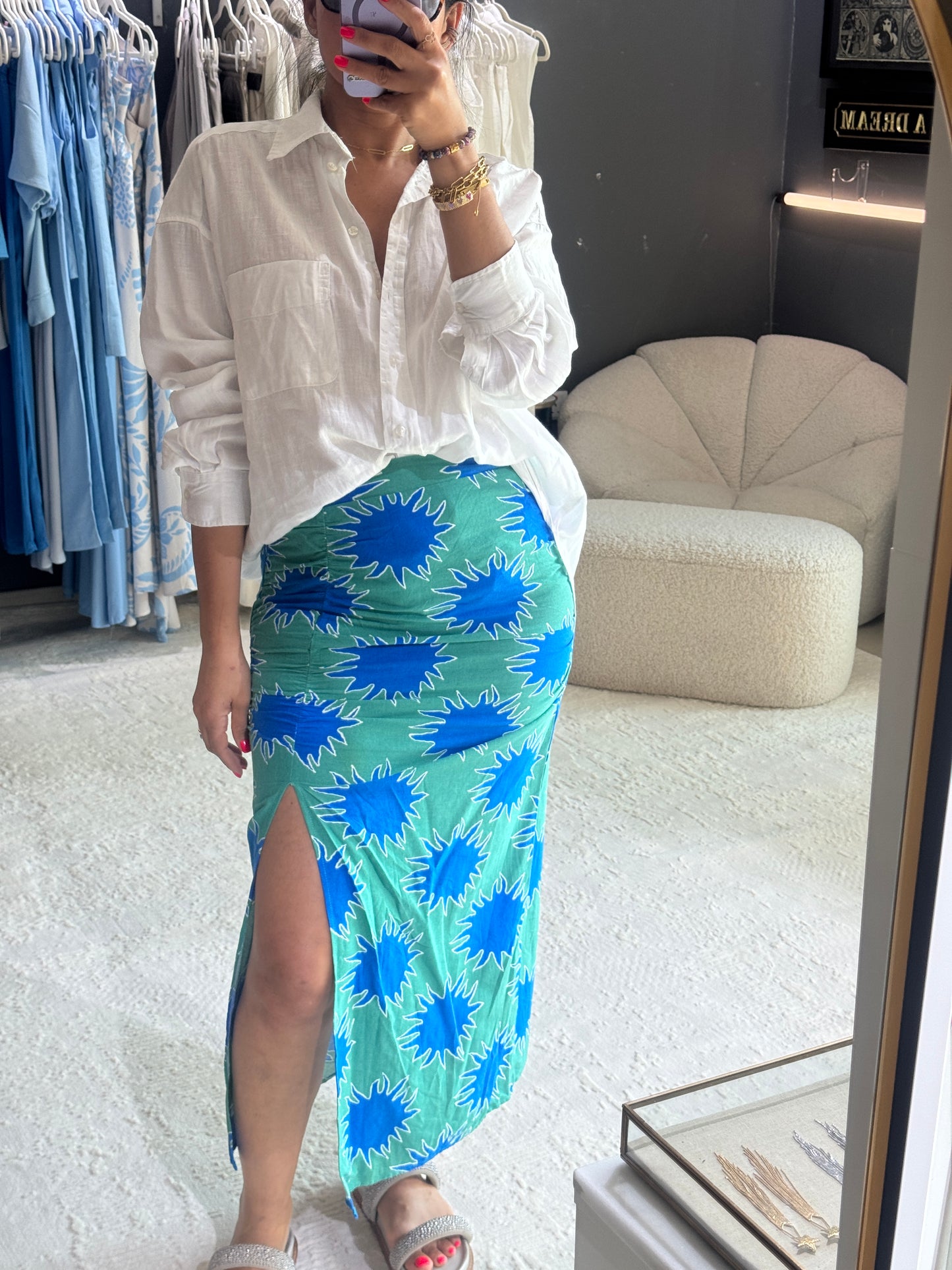 Azure Midi Skirt
