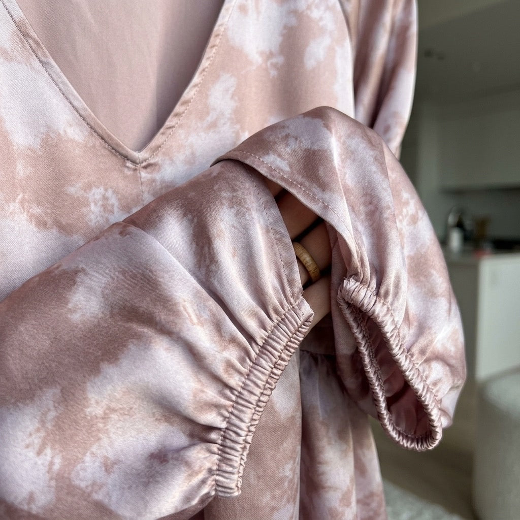 Blush Satin Dress