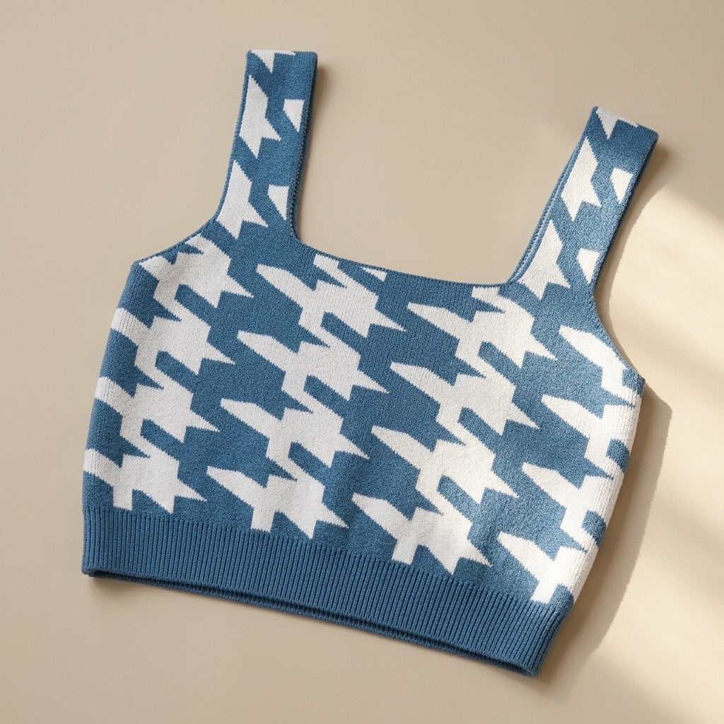 Blue Crop Top
