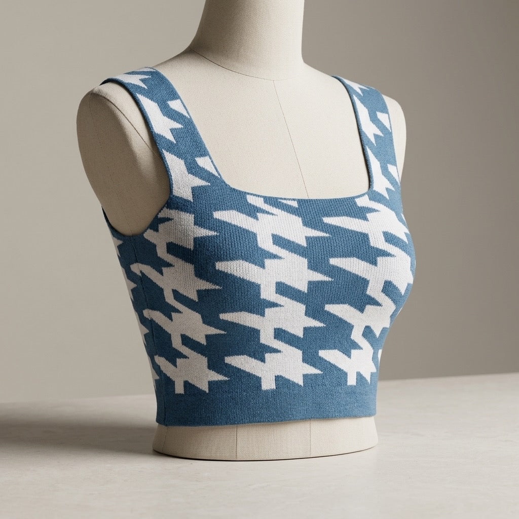 Blue Crop Top