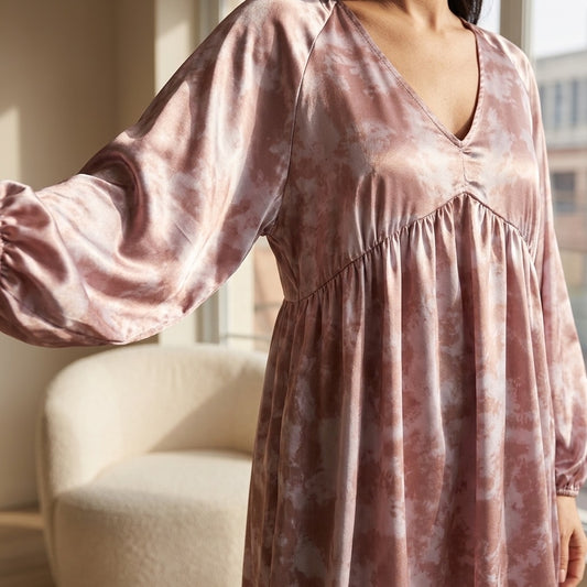 Blush Satin Dress