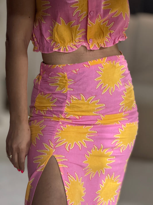 Azure  Midi Skirt