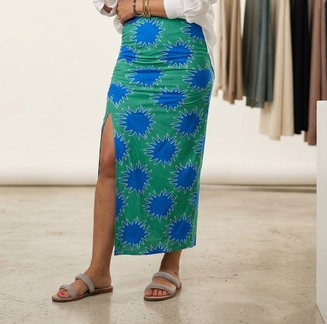 Azure  Midi Skirt