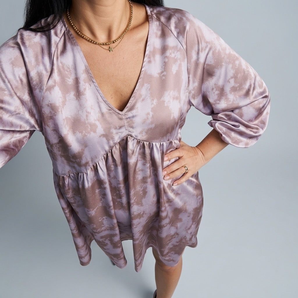 Blush Satin Dress