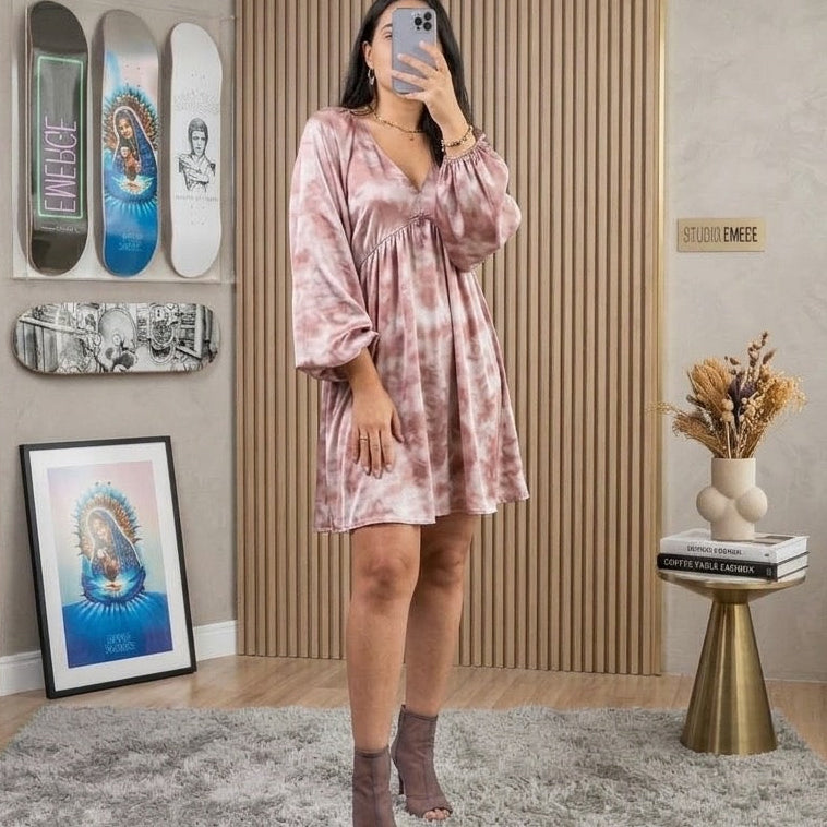 Blush Satin Dress