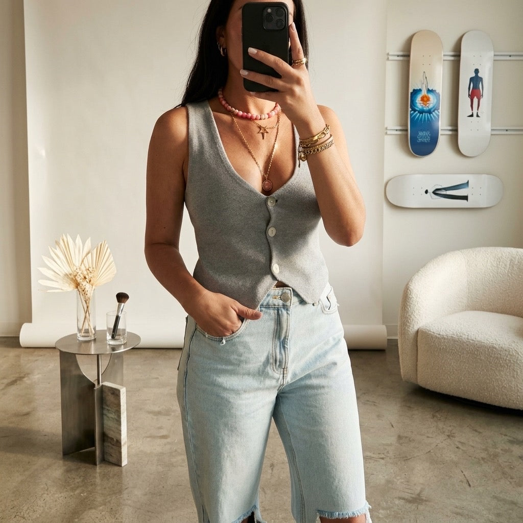 Soft V Knit Top