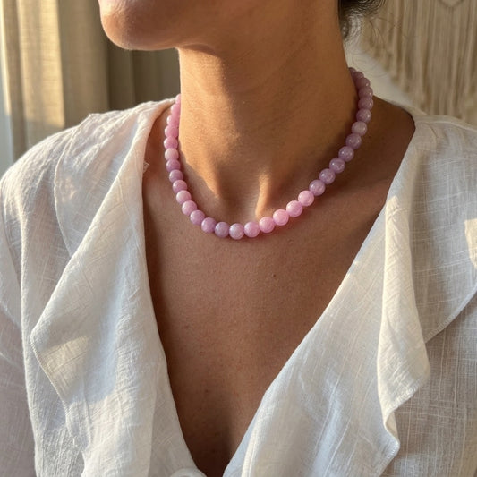 Soft Pink Stone Necklace