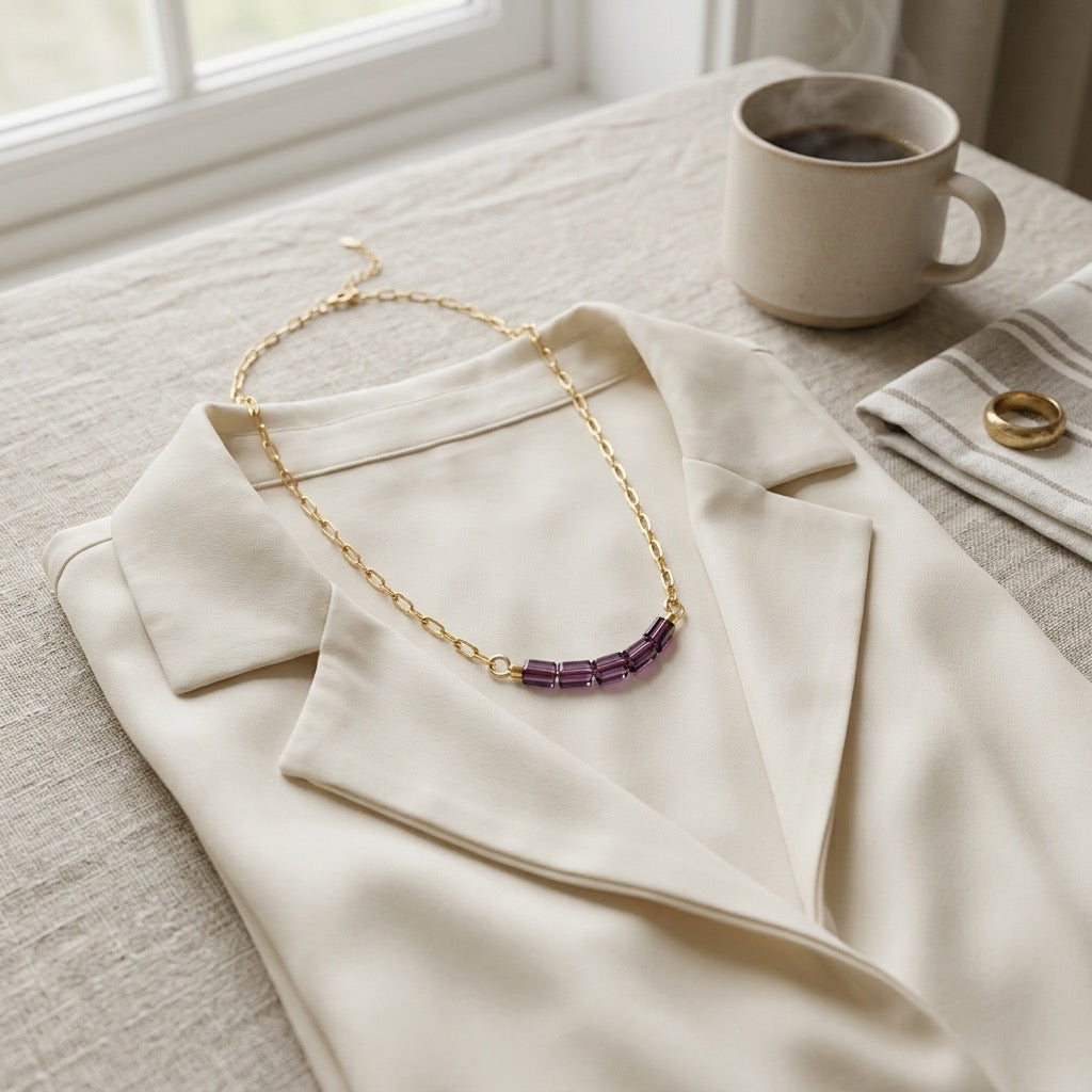 Noir Plum Necklace