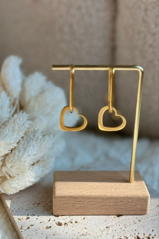 Golden Heartbeat Earrings