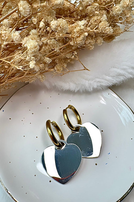 Mirror Heart Earrings